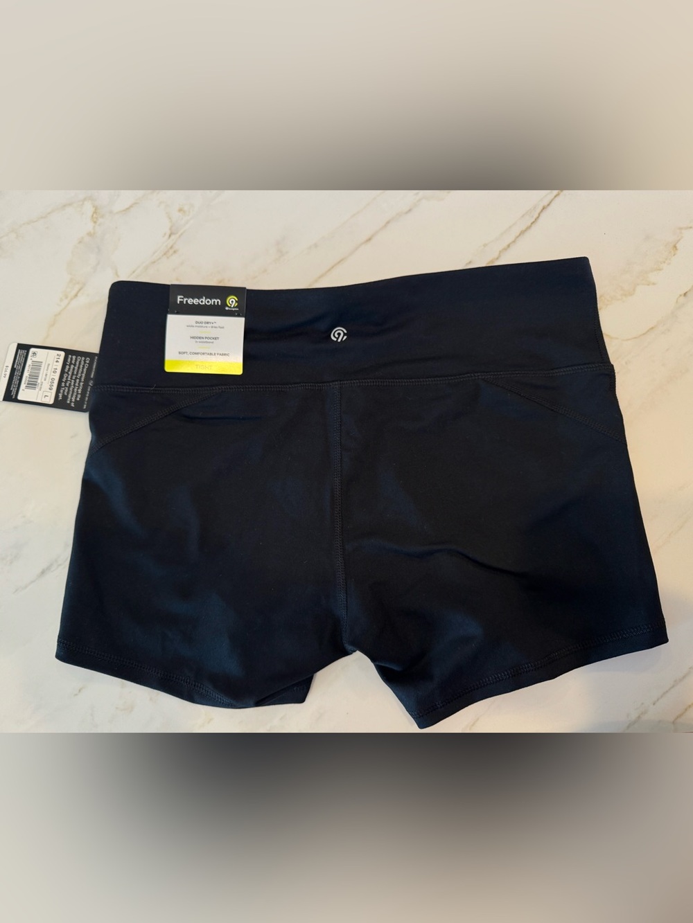 NWT C9 Champion Black Women Bike Shorts Sz Large Athletic Workout Yoga - Picture 2 of 9